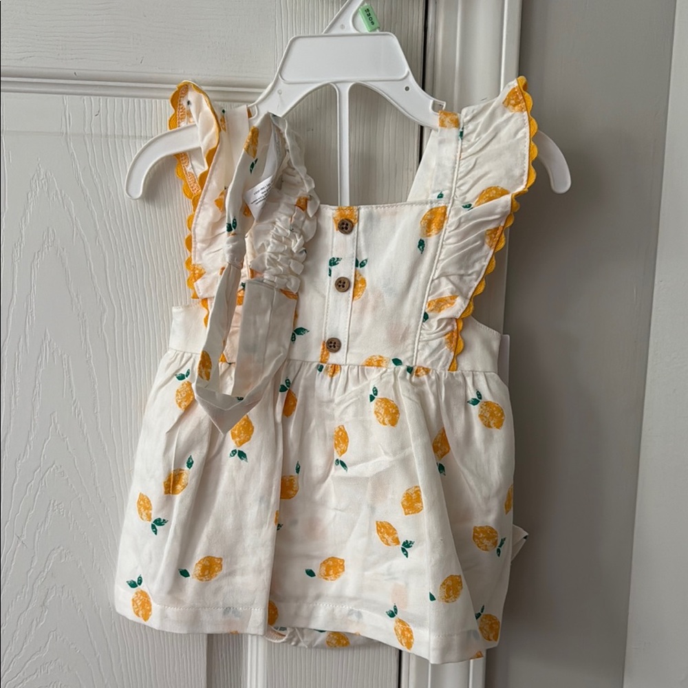 NWT Carter's 18M White Dress with Lemon Pattern